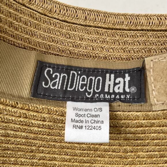 San Diego Hat Co. Paper Straw Sun Visor Hat One Size Wide Brim Adjustable - Picture 9 of 10